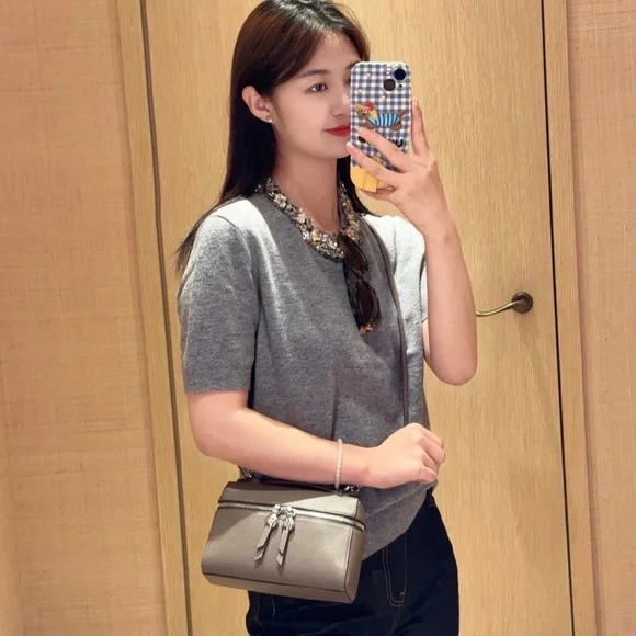 NWT Tory Burch SLIM ROMY TOP HANDLE BAG Color:Wild Mushroom - Picture 8 of 12